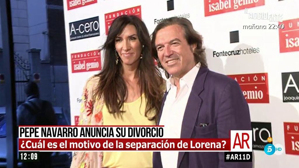 Pepe Navarro anuncia su divorcio con Lorena Aznar tras 9 años de matrimonio