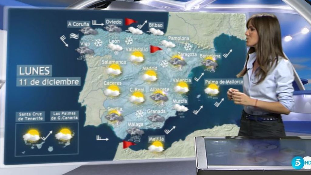 Ana sigue dando guerra: nieve, viento y lluvia en el norte y en el sur
