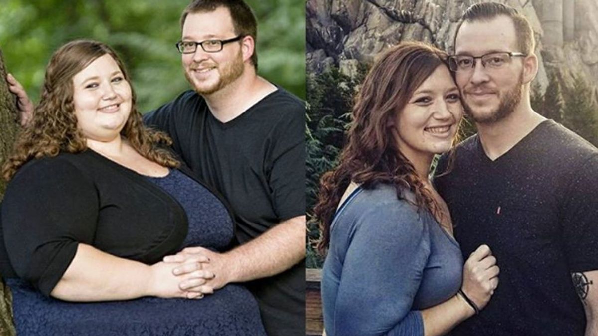 Una pareja se propone perder peso por Año Nuevo y su transformación conquista a la Red