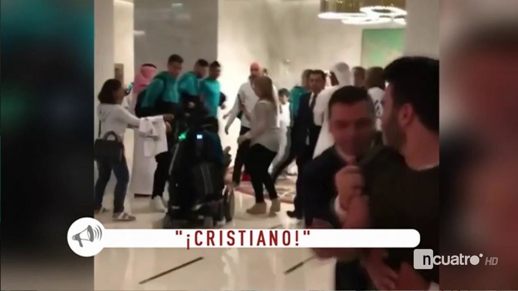 Los gritos de locura de un aficionado en Abu Dabi por ver a Cristiano Ronaldo