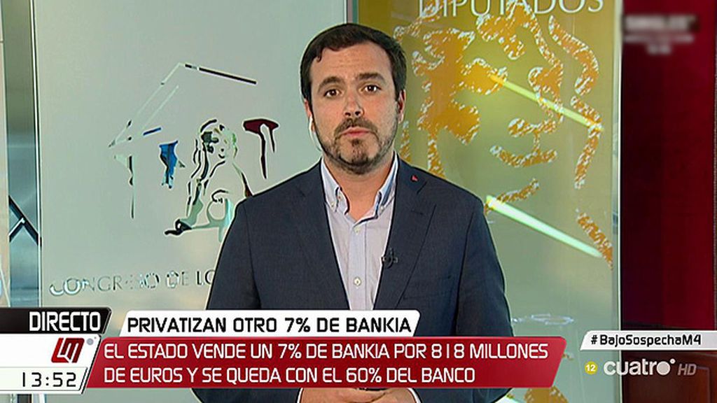 Alberto Garzón, de Bankia: "Esta crisis ha sido una estafa y un ejercicio de hipocresía"