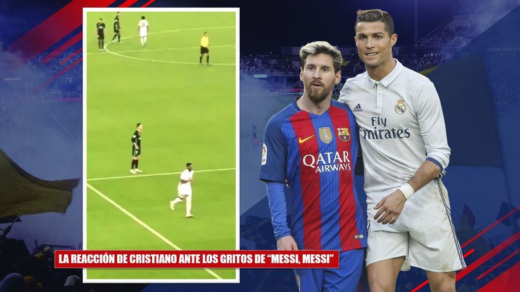 ¡Trolleo a Cristiano! La reacción del portugués  a los gritos de "Messi,Messi" de los hinchas del Al-Jazira