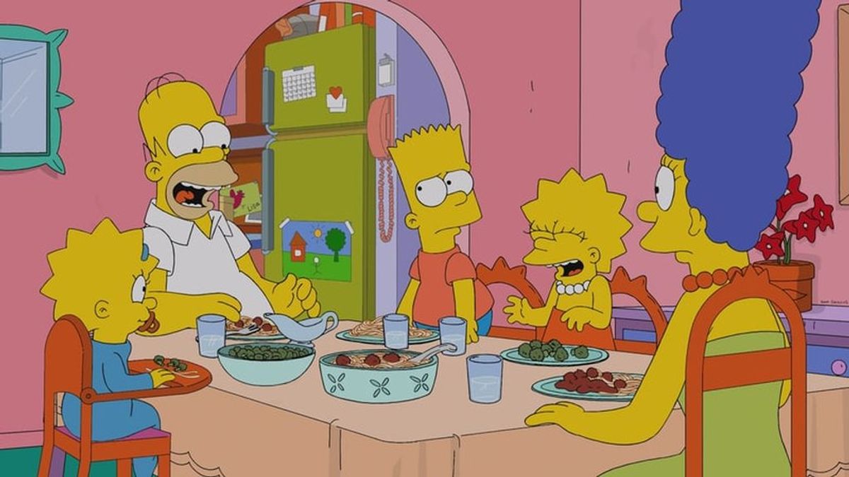 Maggie, Homer, Bart, Lisa y Marge, protagonistas de 'Los Simpson'.