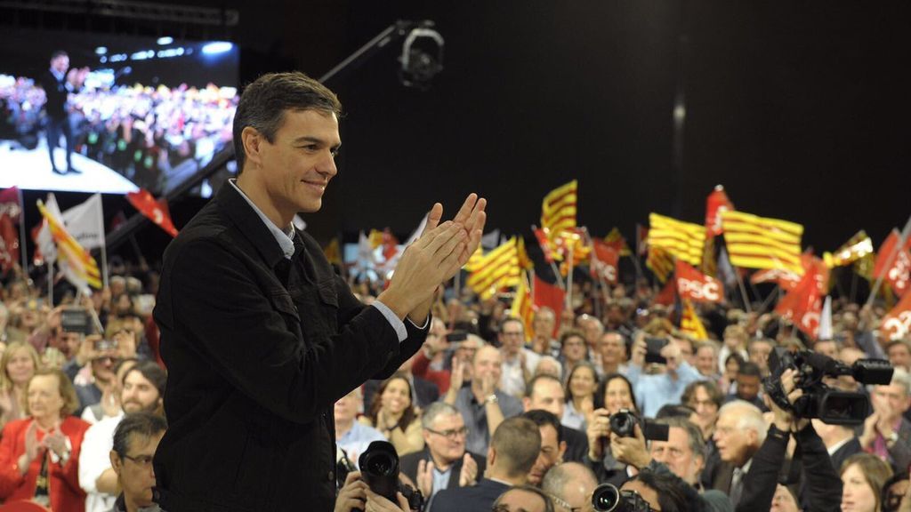 Pedro Sánchez: "Cataluña necesita la mano izquierda de Miquel Iceta"