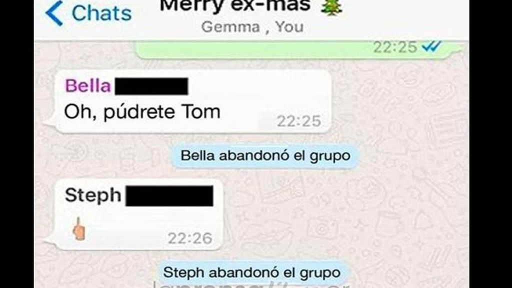 Crea un grupo de Whatsapp con todas sus exnovias para felicitarles la Navidad