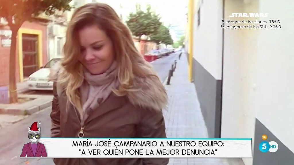 María José Campanario al reportero de 'Socialité': "Si te da bien, no te levantas"