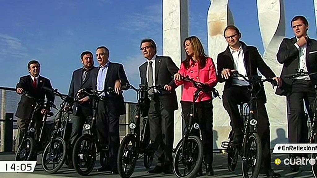 Las ausencias de Pugidemont y Junqueras han impedido la tradicional foto de los candidatos