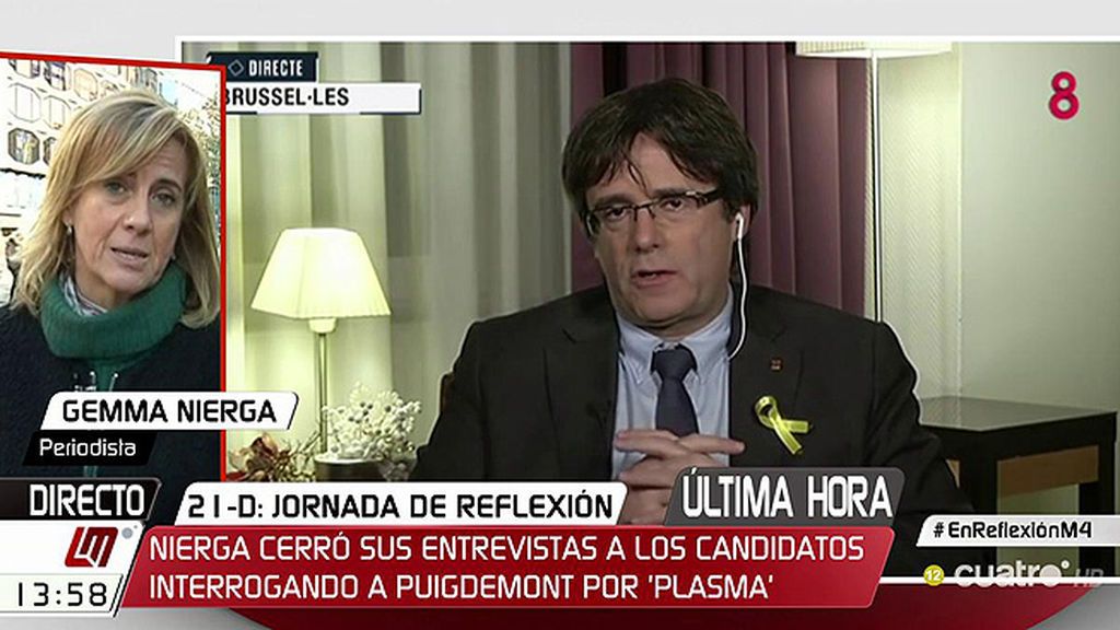 Gemma Nierga, de Puigdemont: “Creo que no va a volver”