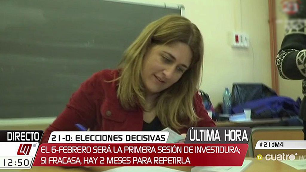 Marta Pascal, coordinadora general del PDeCAT, vocal en una mesa electoral