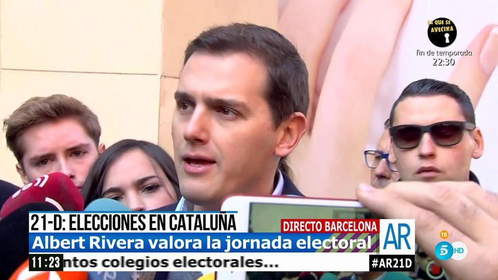 Albert Rivera llama a los catalanes a votar: “Esto es como el último minuto de la Champions”