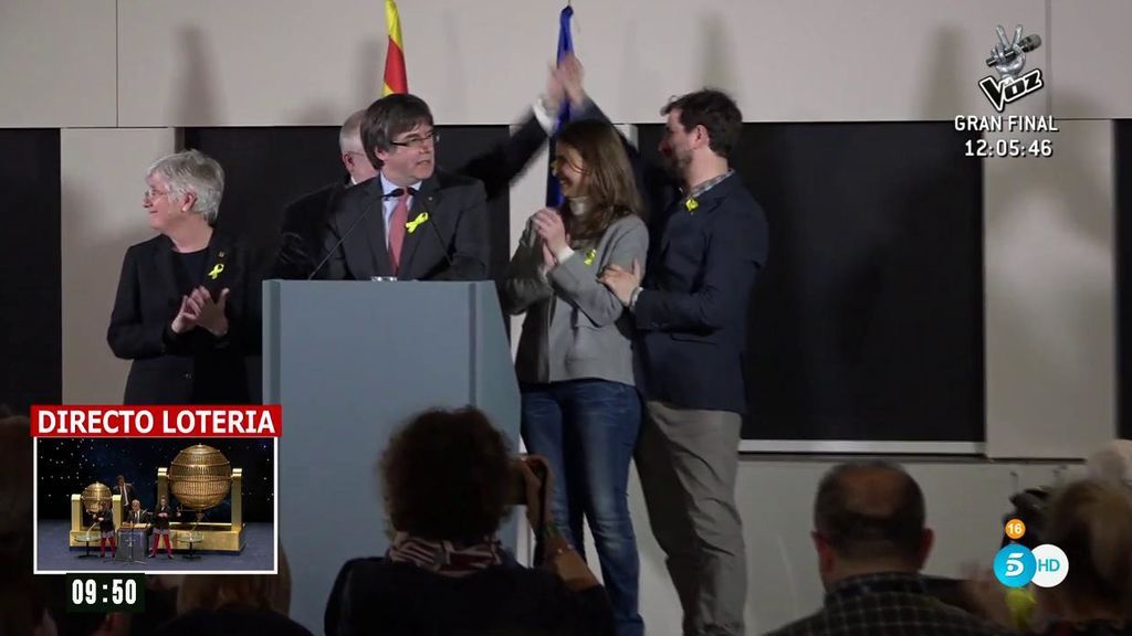 La noche electoral de Puigdemont: medios catalanes o internacionales sí, prensa española no