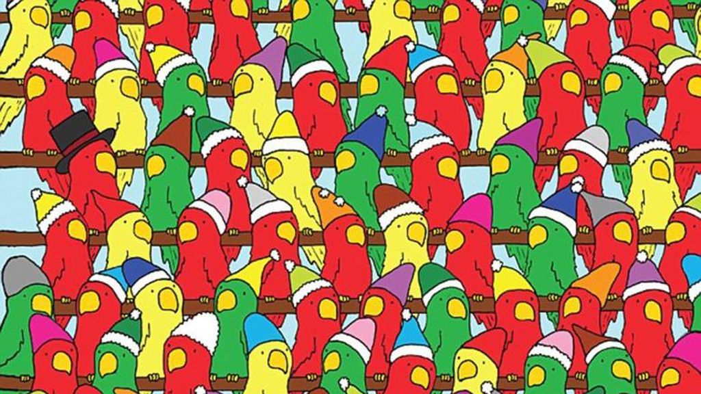 ¿Puedes encontrar el gorro de Papá Noel?