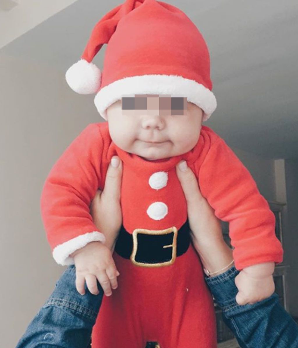María José Suárez felicitó la Navidad con el pequeño Elías vestido de Santa Claus