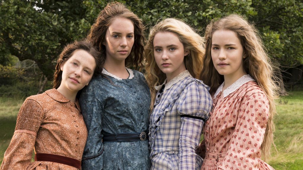 Annes Elwy, Maya Hawke, Kathryn Newton y Willa Fitzgerald, protagonitas de la miniserie 'Mujercitas'.