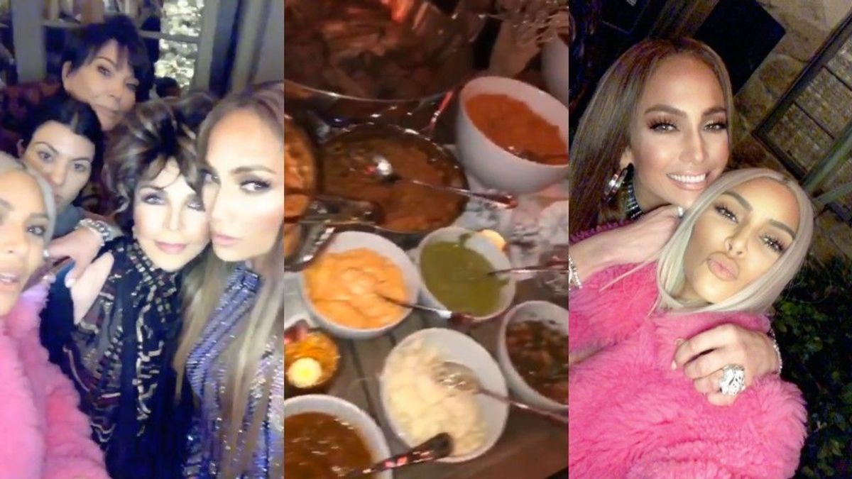 Kim Kardashian se va a la fiesta de tacos de JLo para celebrar su cambio de look