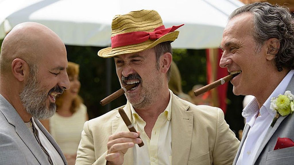 Los actores Roberto Álamo, Javier Cámara y Jose Coronado, protagonistas de 'Es por tu bien'.