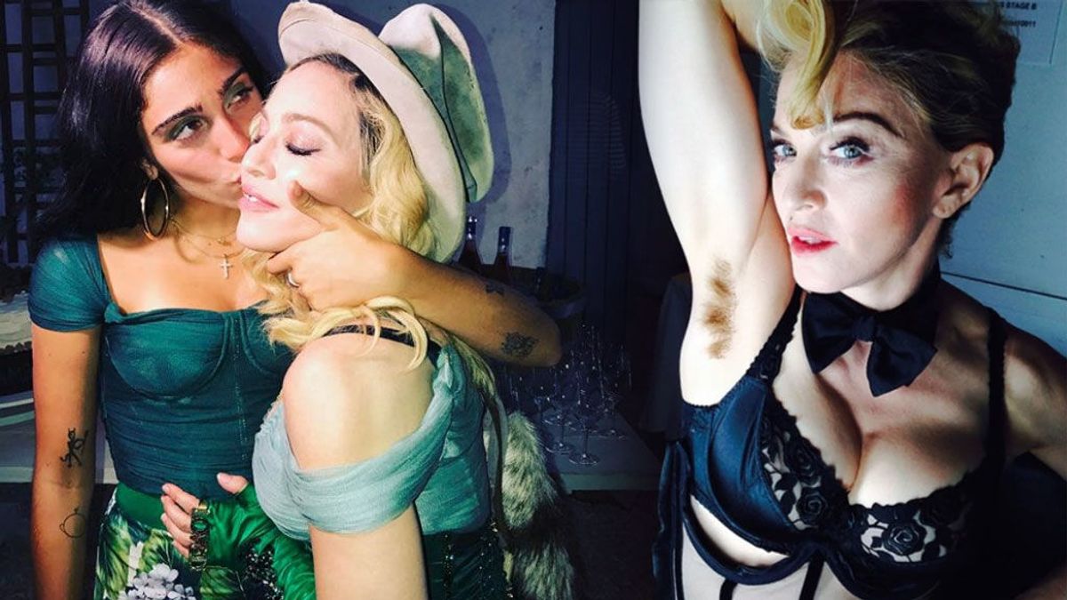 Como mamá: la hija de Madonna celebra el año con las axilas sin depilar