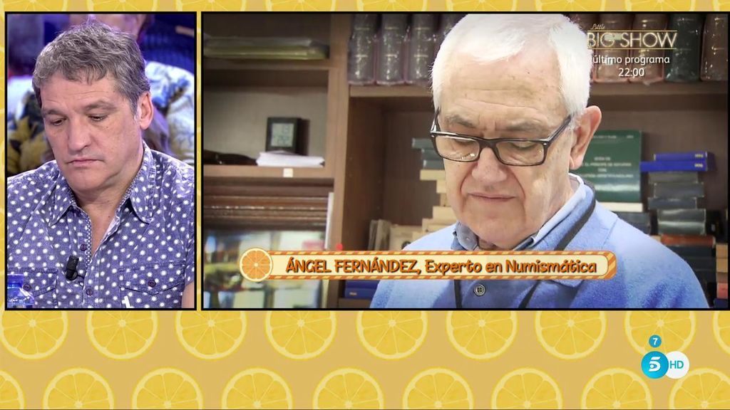 Ángel Fernández, experto en numismática, analiza el valor de las monedas de María Lapiedra