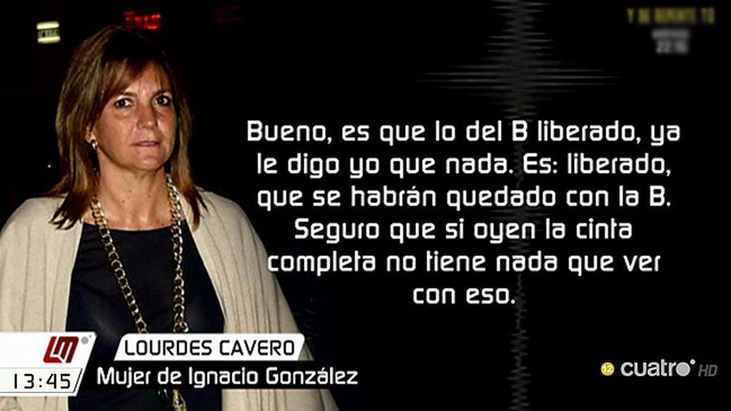 Lourdes Cavero, mujer de Ignacio González: “No tenemos nada de dinero B”