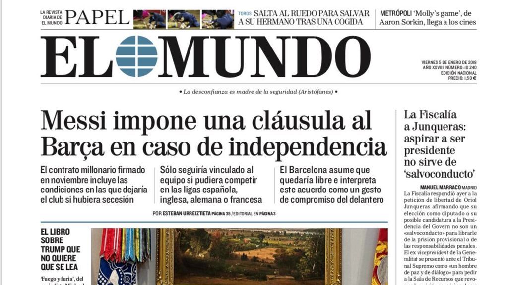 Así es la cláusula anti-independencia de Cataluña en el contrato de Leo Messi