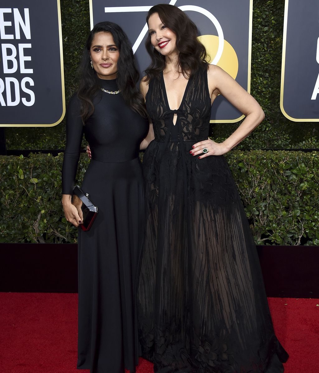 La alfombra 'negra' de los Globos de Oro contra el abuso sexual, foto a foto
