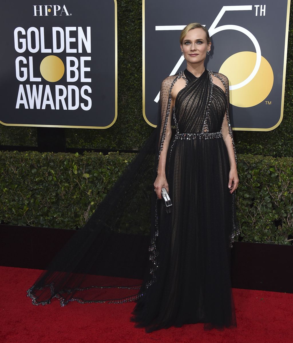 La alfombra 'negra' de los Globos de Oro contra el abuso sexual, foto a foto