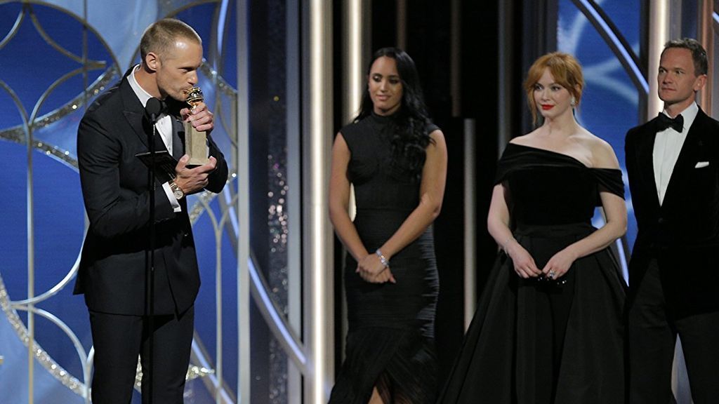 Alexander Skarsgård, en la 75º edición de los Globos de oro.