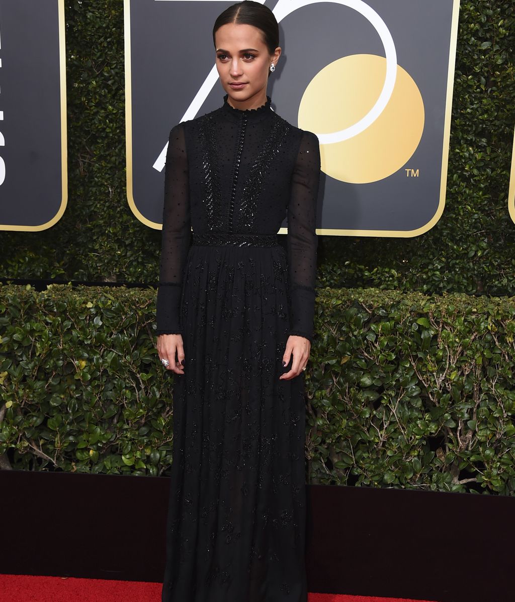 La alfombra 'negra' de los Globos de Oro contra el abuso sexual, foto a foto
