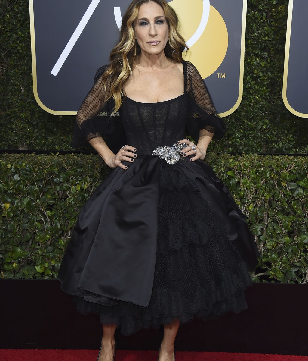 La alfombra 'negra' de los Globos de Oro contra el abuso sexual, foto a foto