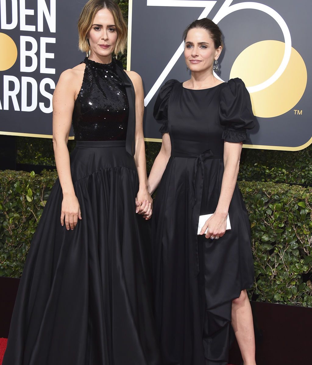 La alfombra 'negra' de los Globos de Oro contra el abuso sexual, foto a foto