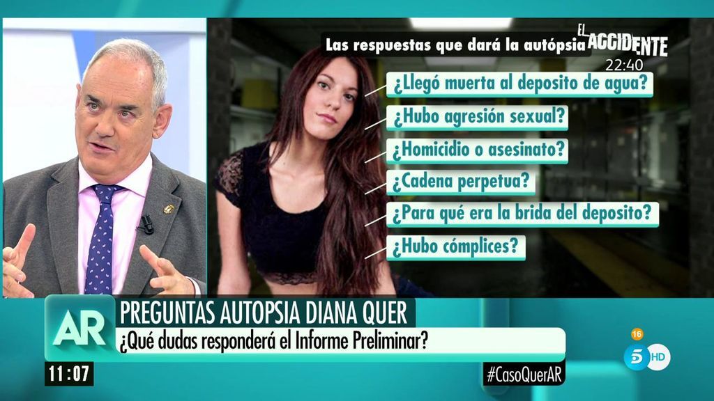 El doctor Cabrera responde a las seis dudas sobre la autopsia de Diana Quer
