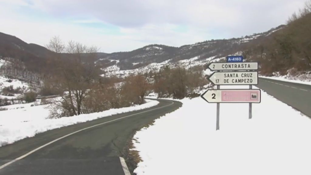 Contrasta, en Álava, una villa acostumbrada a estar aislada por culpa de la nieve