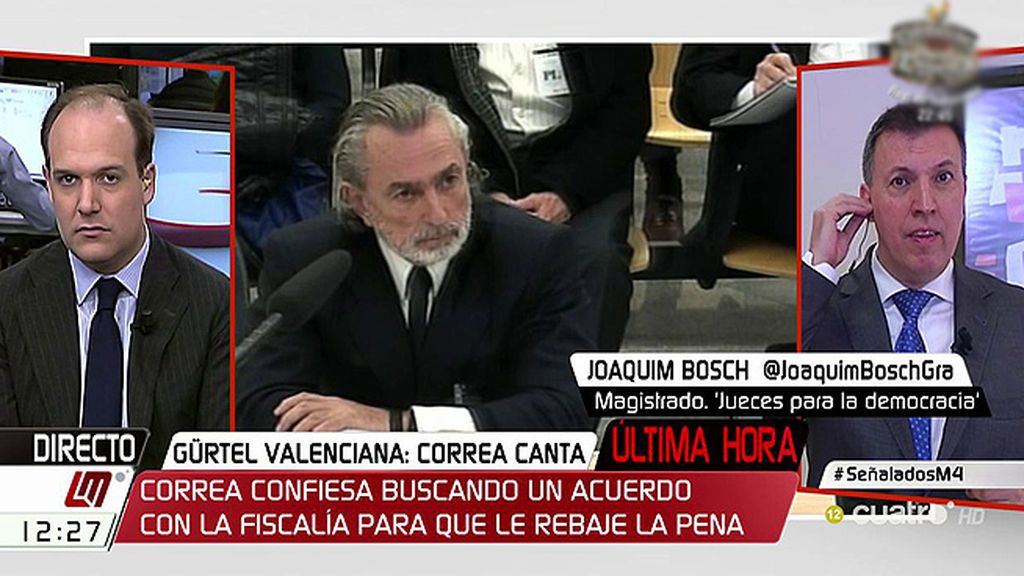 Bosch, sobre Correa: "No se confiesa porque sí, sino porque el acusado cree que va a salir ganando"