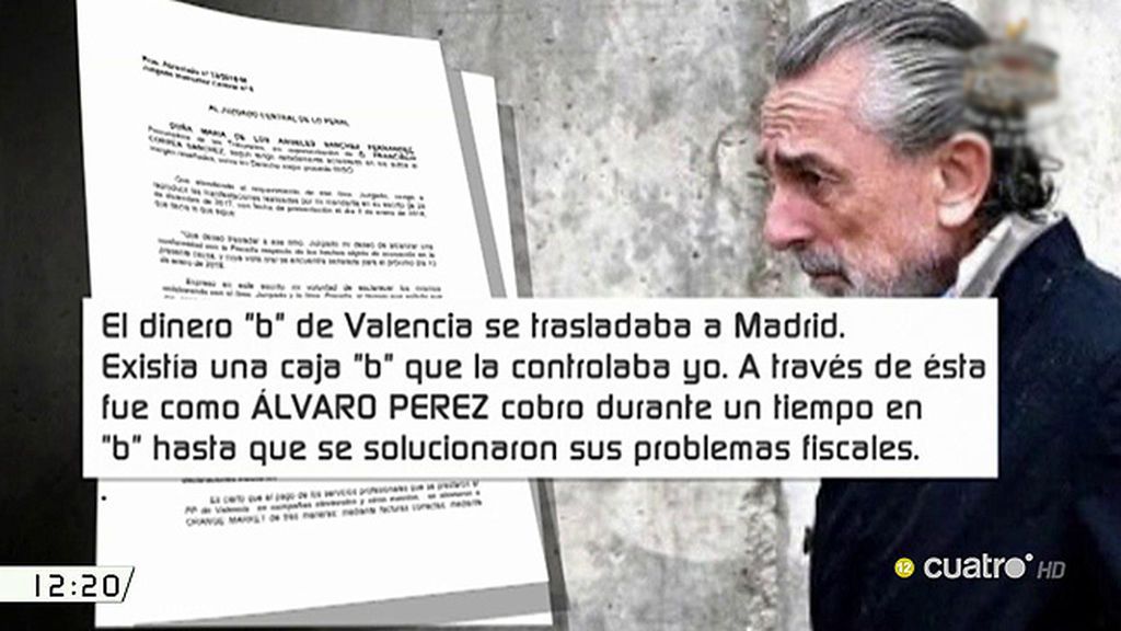 Correa entrega un escrito en la Audiencia donde confiesa que el PP valenciano le pagó en B