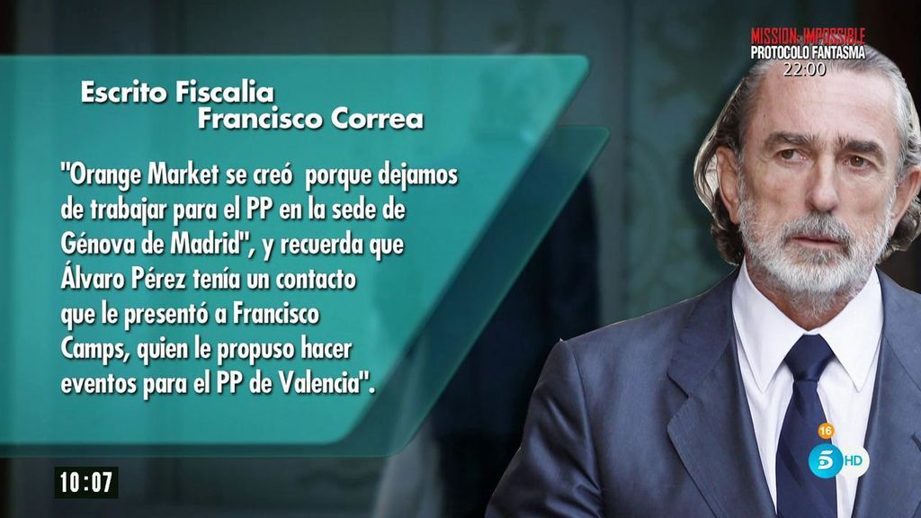 Correa reconoce que ha recibido dinero en B de Camps para financiar campañas en Valencia