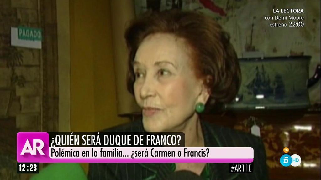 ¿Quién será el nuevo Duque de Franco, Francis Franco o Carmen Martínez-Bordiú?