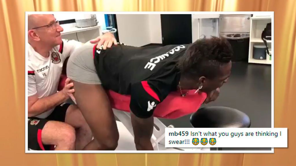 "No es lo que parece..." ¿O sí? Balotelli revoluciona Instagram con su último vídeo sufriendo en la camilla de masaje