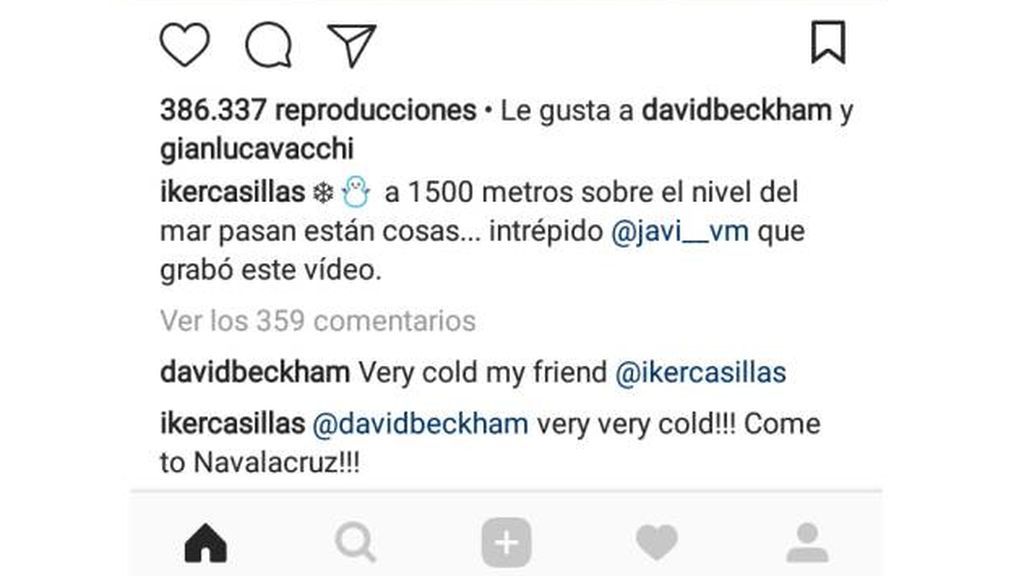 Iker Casillas invita a su pueblo de Navalacruz a David Beckham: "¡Very very cold!"