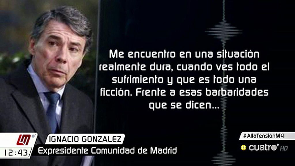Ignacio González se echó a llorar ante el juez al hablar de su familia en la declaración