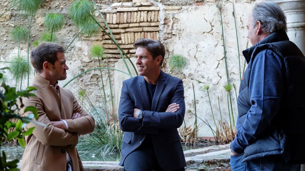Manuel Díaz y Julio Bénitez, hijos del Cordobés, junto a Bertín Osborne en 'Mi casa es la tuya'.