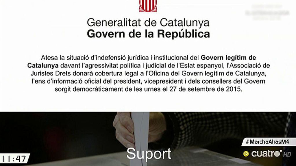 Puigdemont abre una nueva web: “Generalitat de Catalunya, govern de la república”