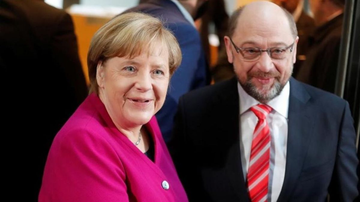 Merkel y el SPD acuerdan iniciar las conversaciones para formar una gran coalición