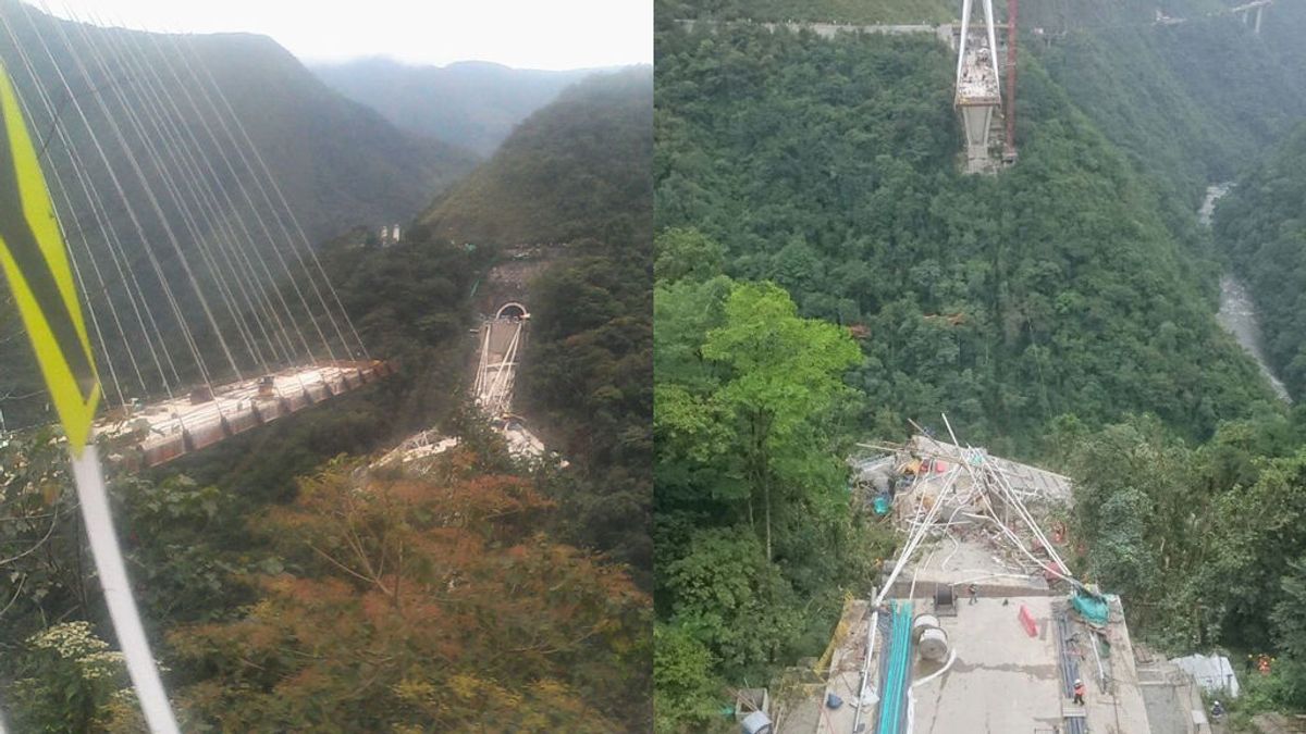 Diez obreros muertos por el desplome de un puente en construcción en Colombia