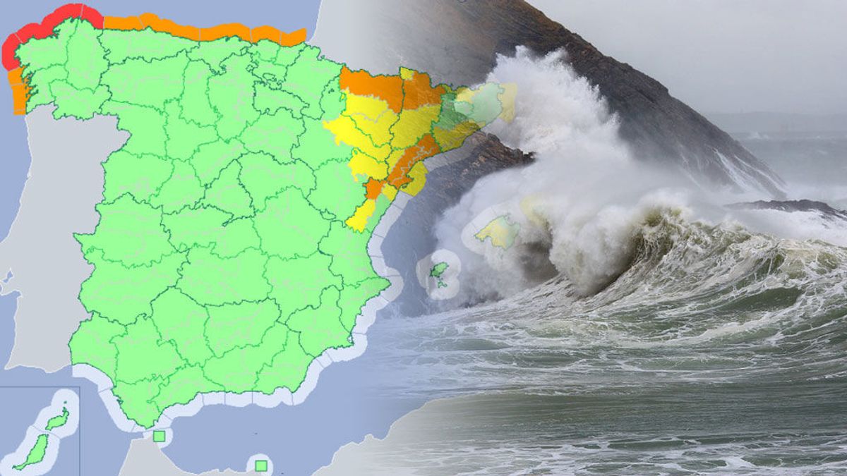 Riesgo rojo, naranja y amarillo: 22 provincias en alerta por viento y fenómenos costeros