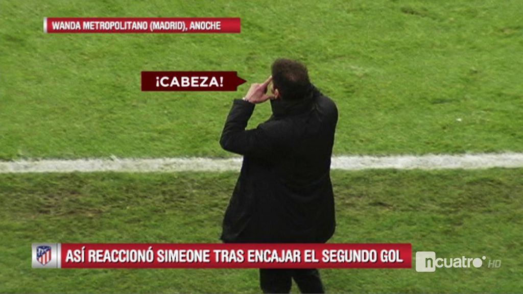 La reacción de Simeone tras el segundo gol del Sevilla: “Cabeza, con el tercero se acabó”