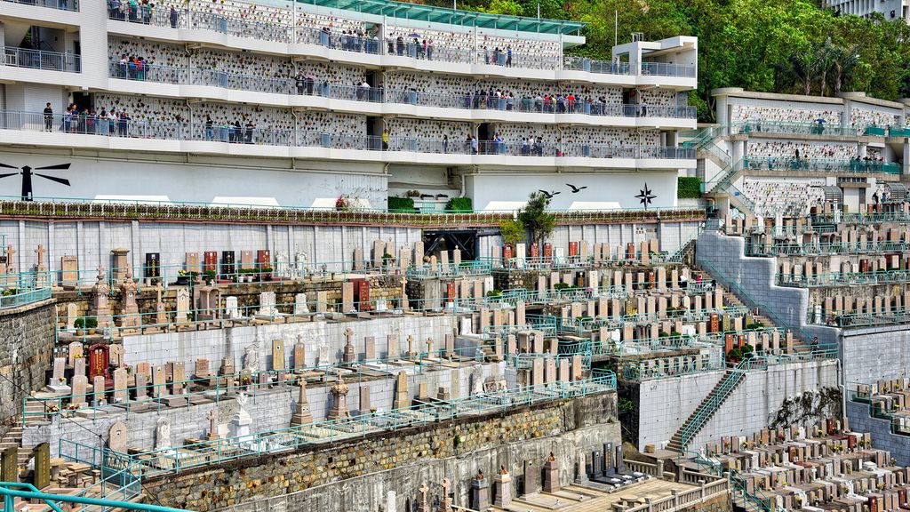 El concurrido cementerio de Hong Kong