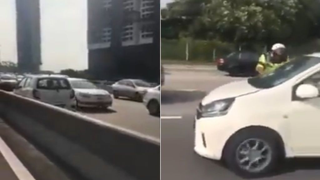 Un hombre de 68 años conduce en dirección contraria en una autopista con denso tráfico