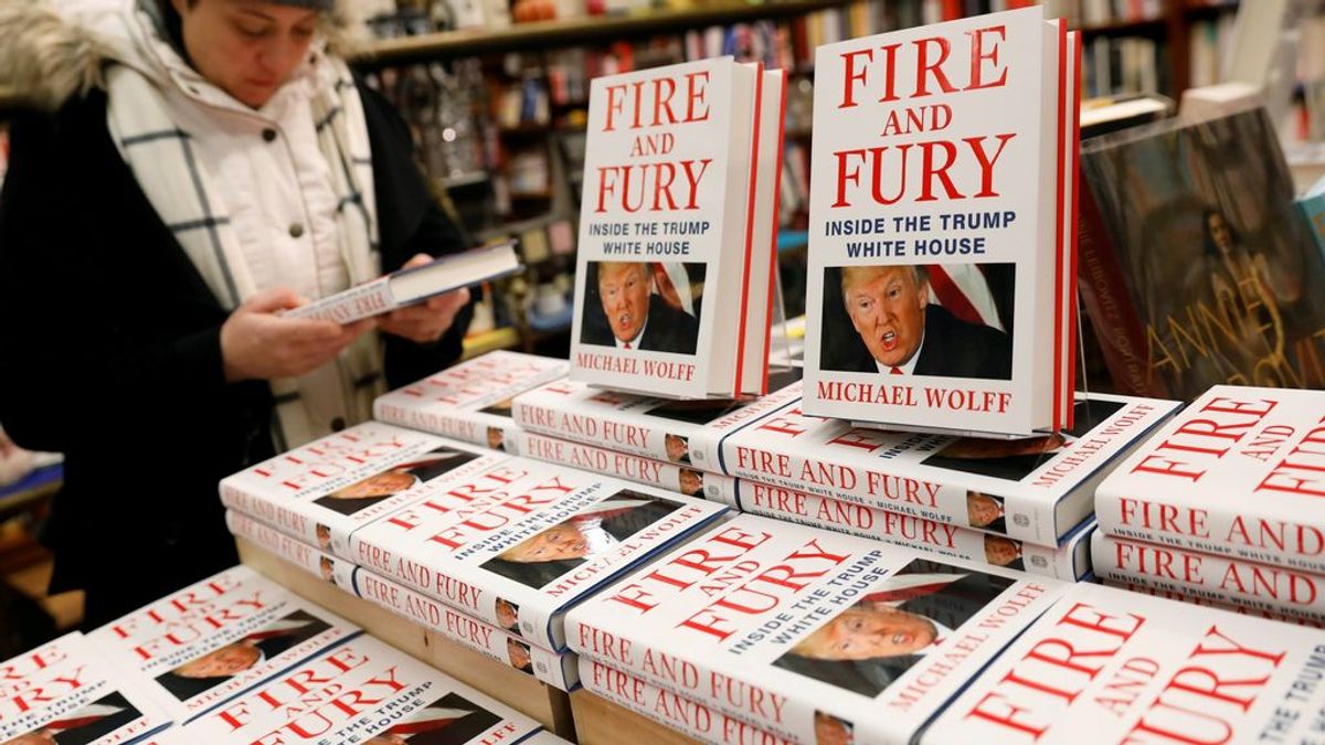 'Fuego y furia', libro que narra el primer año de Trump en la Casa Blanca, escrito por Michael Wolff.