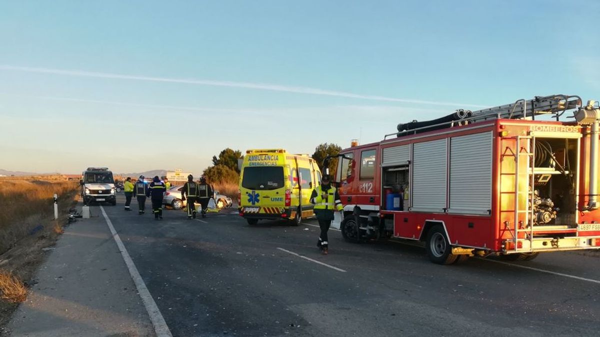 Dos fallecidos y ocho heridos en un accidente de tráfico en Murcia