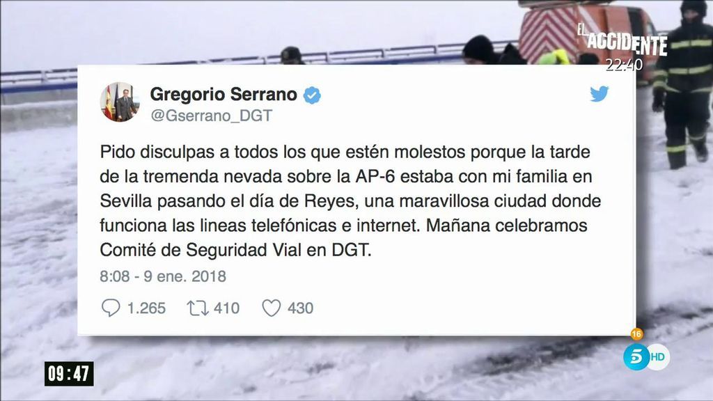 Gregorio Serrano, director DGT: “Jamás escriban en las redes cuando estén cabreados y nerviosos”